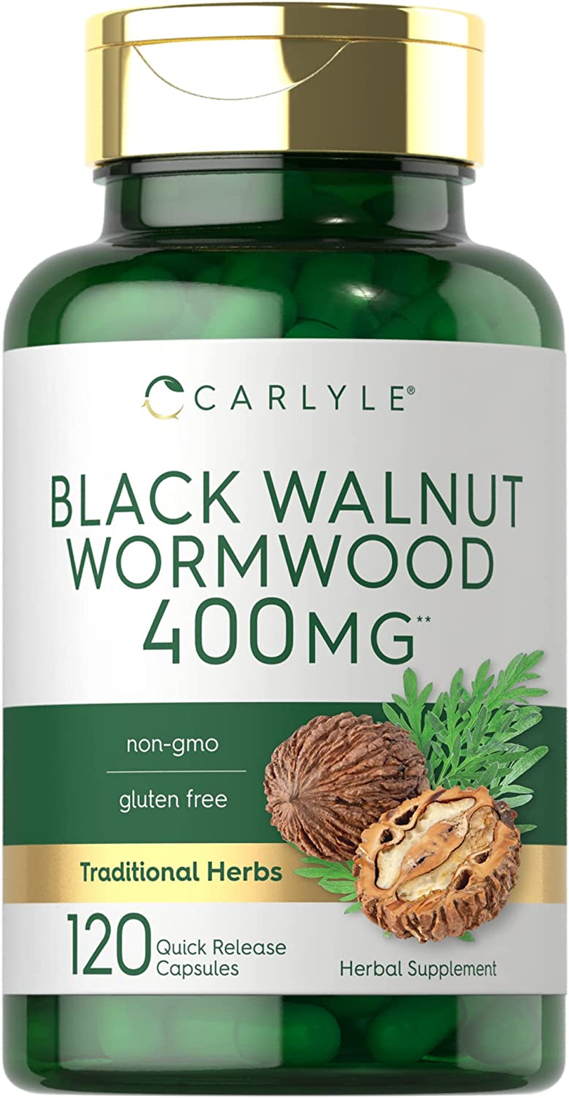 Black Walnut Wormwood | 120 Capsules | Herbal Complex | Non-Gmo, Gluten Free | by Carlyle
