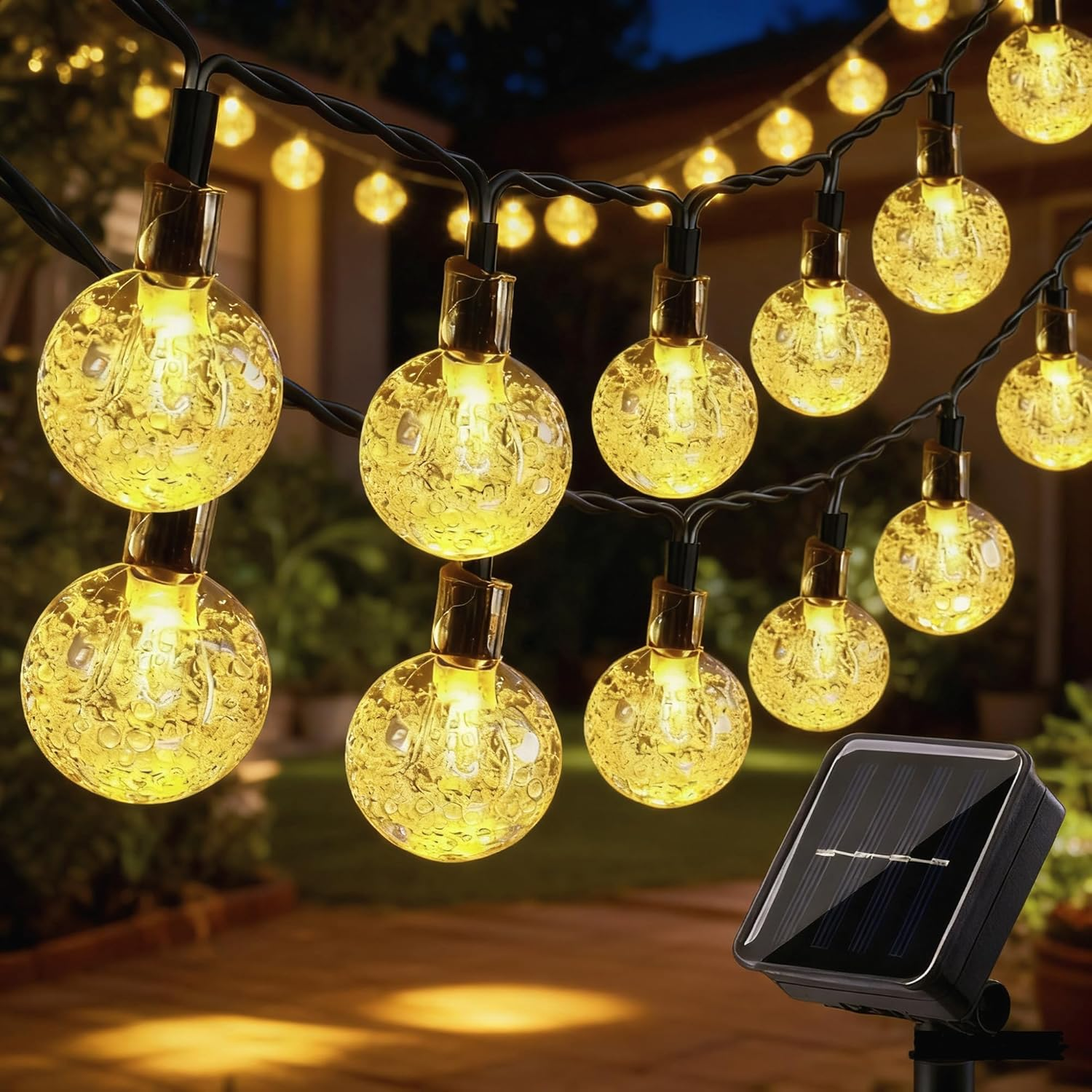 Toodour Solar String Lights Outdoor, 17M 100 LED Globe String Lights with 8 Modes, Waterproof Solar Powered Patio Lights for Garden, Lawn, Gazebo, Porch, Yard, Wedding, Party Decor - Warm White image number 5
