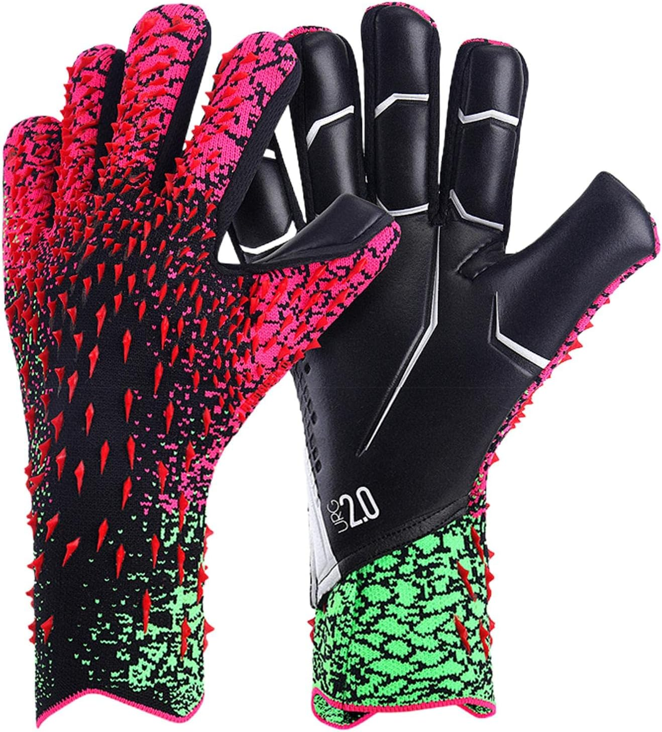 Soccer Goalkeeper Gloves for Children, Youth & Adults, Professional Goalkeeping Gloves with Strong Grip & Excellent Protection, Non Slip Wear-Resistant Goalie Gloves Sizes 6 7 8 9 10