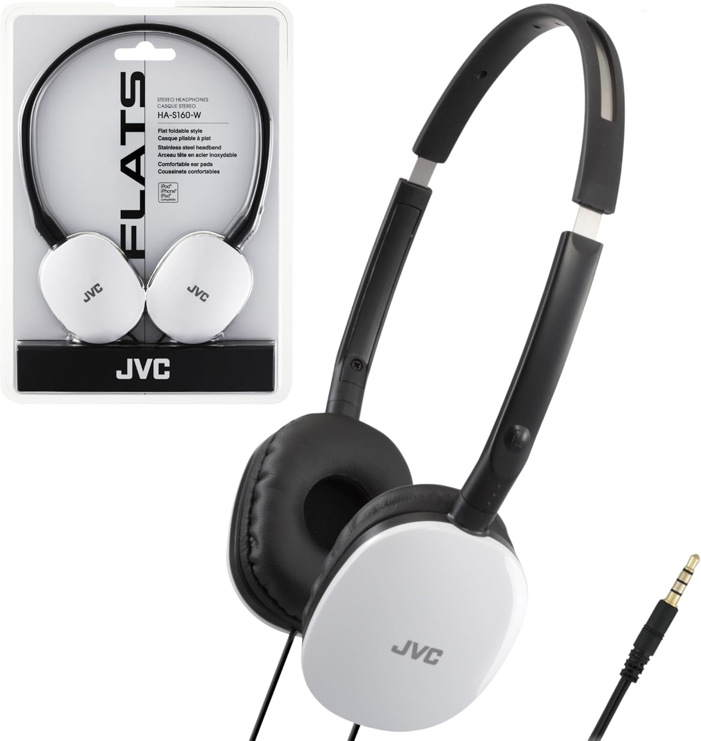 JVC HAS160V Flat Headphones (Violet) image number 3
