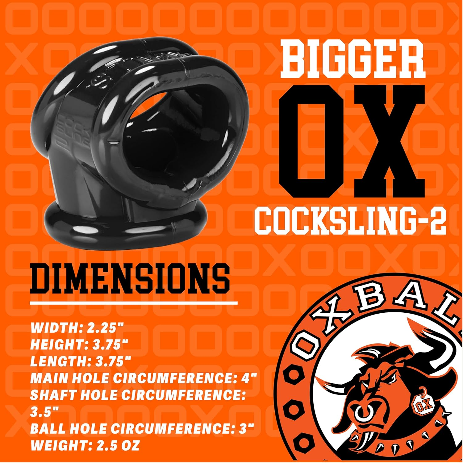 Oxballs Cocksling, Black, 95 Gram image number 3