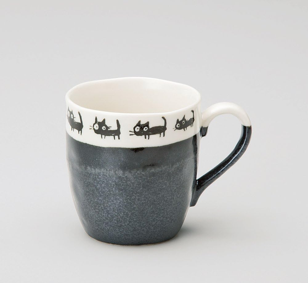 Soho Kiln Mug, Black Cat, Black Diameter 3.3 X 3.3 Inches (8.4 X 9 Cm) (350Cc), 759-07-673 image number 4
