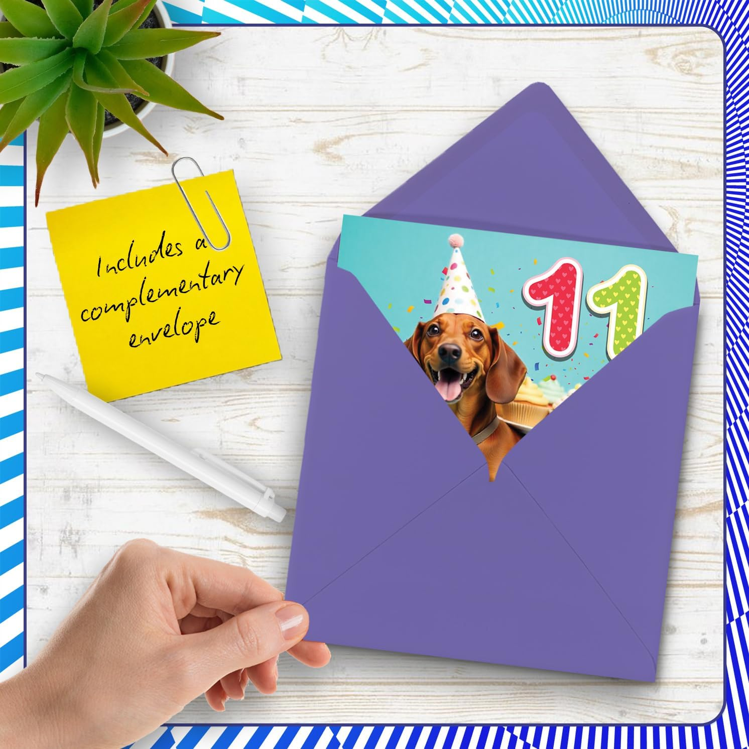 11Th Birthday Cards for Boys Girls - Party Dog - Happy Birthday Card for 11 Year Old Boy Girl Sister Niece Daughter Brother, 145Mm Bday Greeting Cards - 02 image number 2