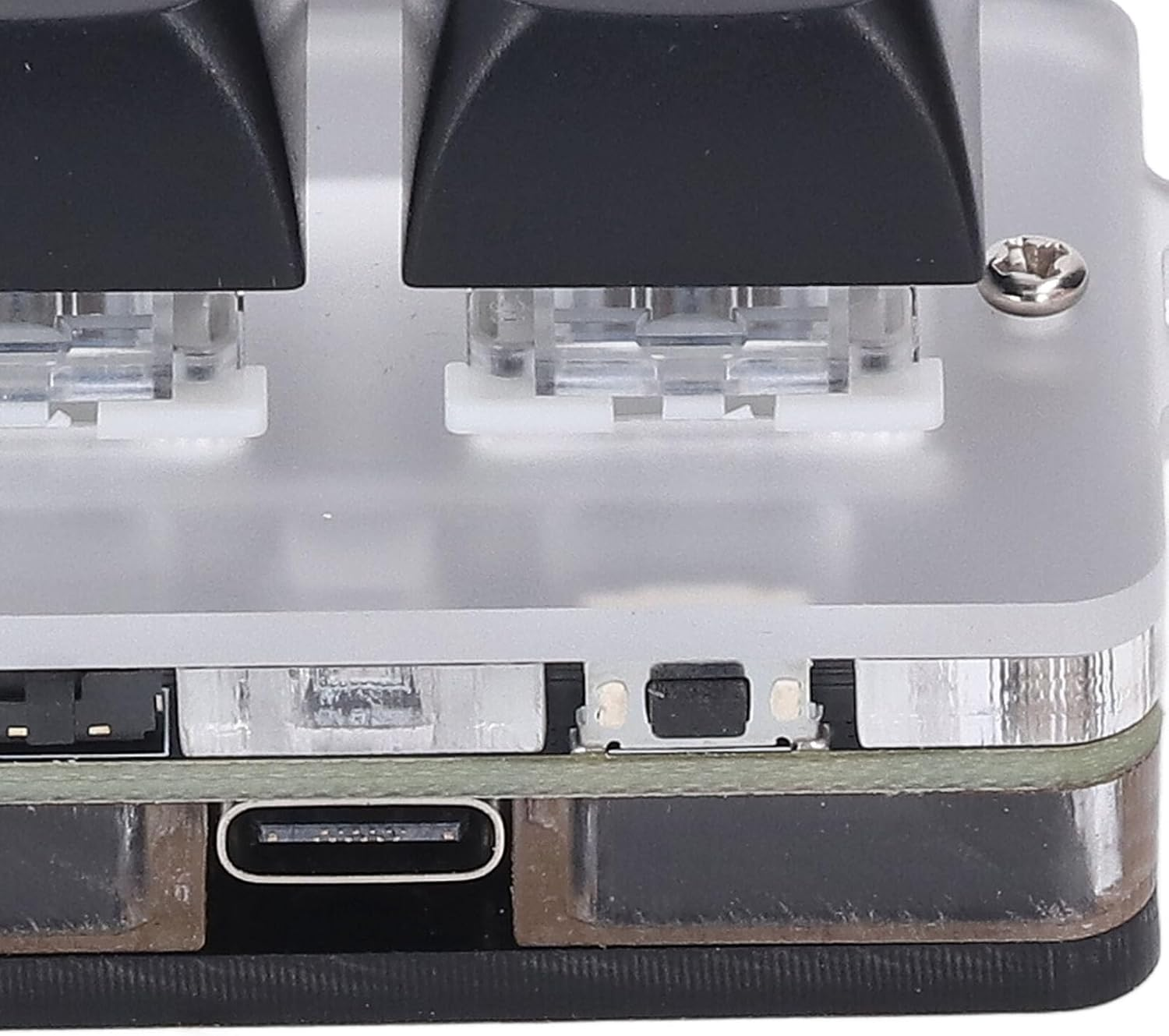 USB 2-Key Mini Keypad, Support Programming Macro and Software Blue Switch Custom Keyboard with RGB Light, Support Bluetooth and USB C Connection image number 2