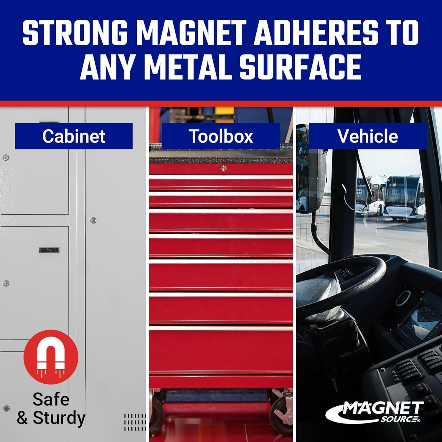 Master Magnetics Magnetic Cup Holder - Caddy for Bottles, Glasses, and Cans - Fits on Fridge, Lawnmower, Forklift, Cart, or Ladder - Heavy-Duty Magnet - Black image number 6