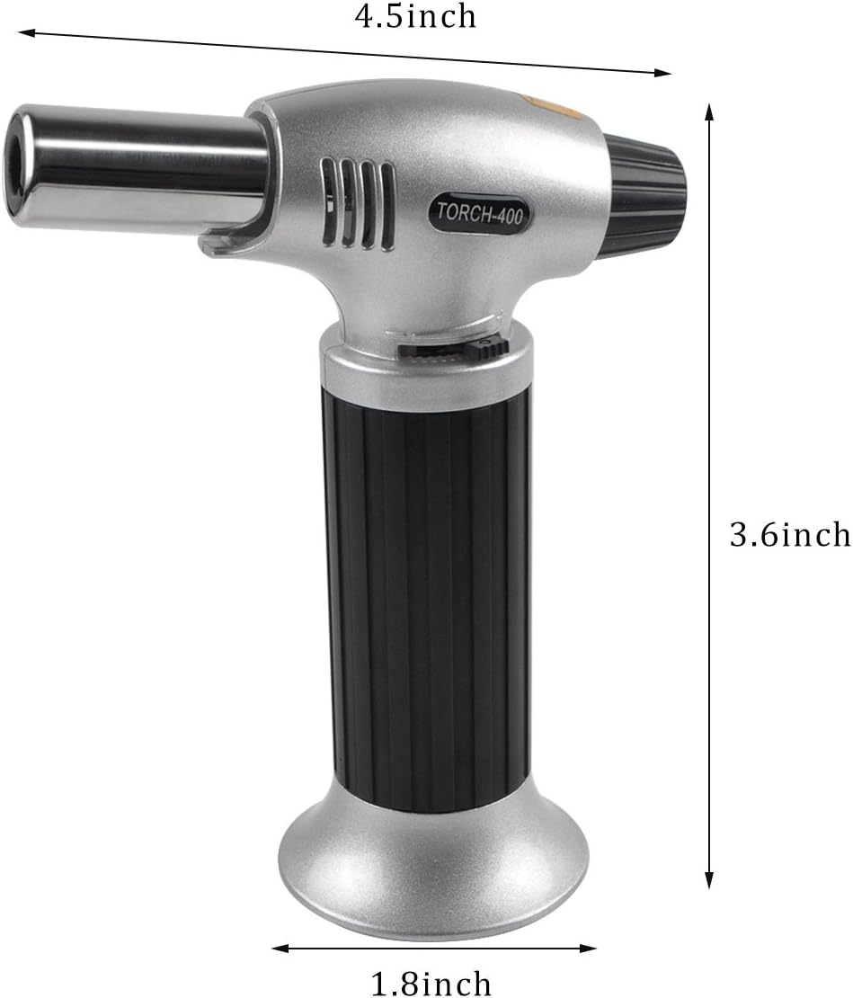 Ideapro Butane Torch, Chef Cooking Torch Refillable Adjustable Flame Kitchen Torch with Safety Lock for Baking, BBQ, Creme Brulee, Soldering image number 5