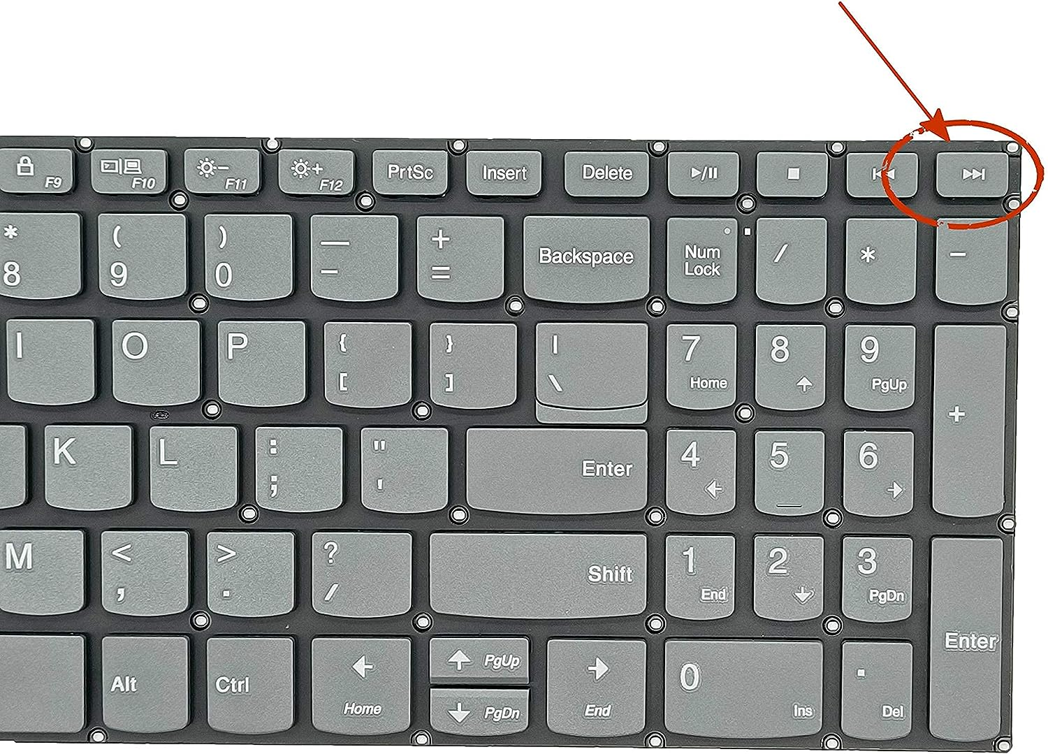 Replacement Keyboard for Lenovo Ideapad 3-15IIL05 3-15ADA05 3-15ARE05 3-15IGL05, Ideapad 330S-15Ikb 330S-15Arr & Ideapad S340-15IWL S340-15API S340-15IIL Series Laptop, US Layout image number 2