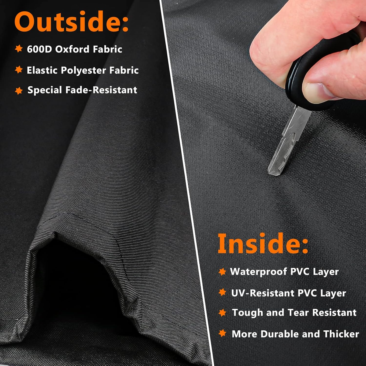 Utheer Pellet Grill Cover for Camp Chef, Full-Length Patio Cover DLX 24", Smokepro 24", PG24, PG24LS, PG24S, PG24SE, PG24LTD, Smokepro DLX, Woodwind Pellet Grills Cover 600D Anti-Uv Waterproof image number 4