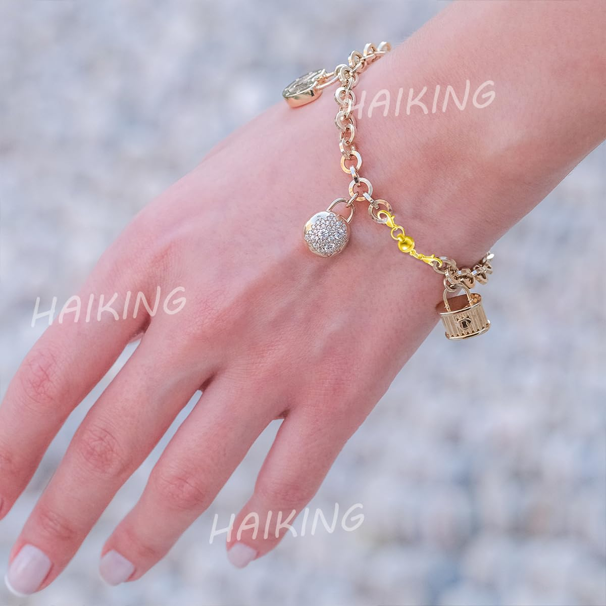 HAIKING Connector Clasp, 6 PCS Golden & Silver Magnetic Lobster Clasp for Jewelry Making (4 Cm/1.57 In) image number 2