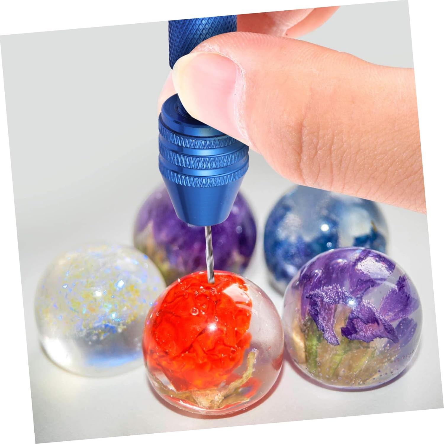 HOMSFOU 76Pcs Hand Drill Set Pin Vice Mini Drill Bits for Woodworking Electronics Assembly Model Making Lightweight and Portable image number 4