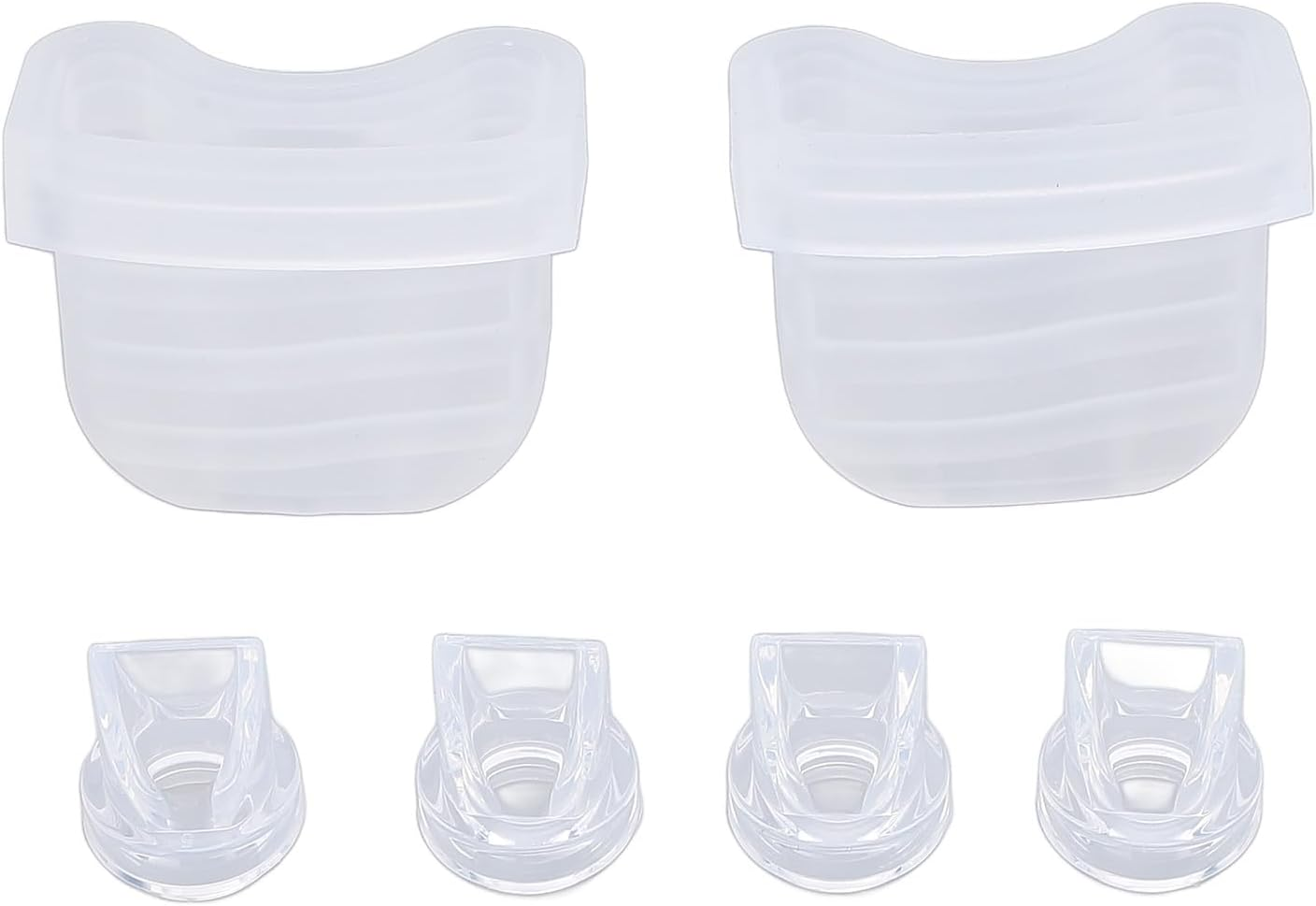 4Pcs Duckbill Valves and 2Pcs Silicone Diaphragm for S21 Wearable Breastfeeding Pump Replacement Pump Parts, Leak Prevention image number 3