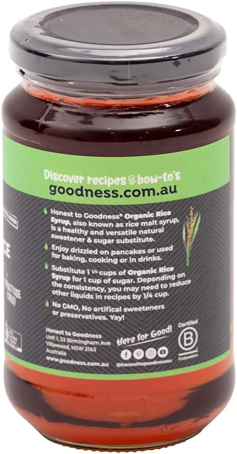 Honest to Goodness, Organic Brown Rice Syrup, 500 Grams - This Syrup Has a Mild, Caramel-Like Sweetness. Enjoyed as a Spread, Drizzled on Food or in Drinks. image number 2