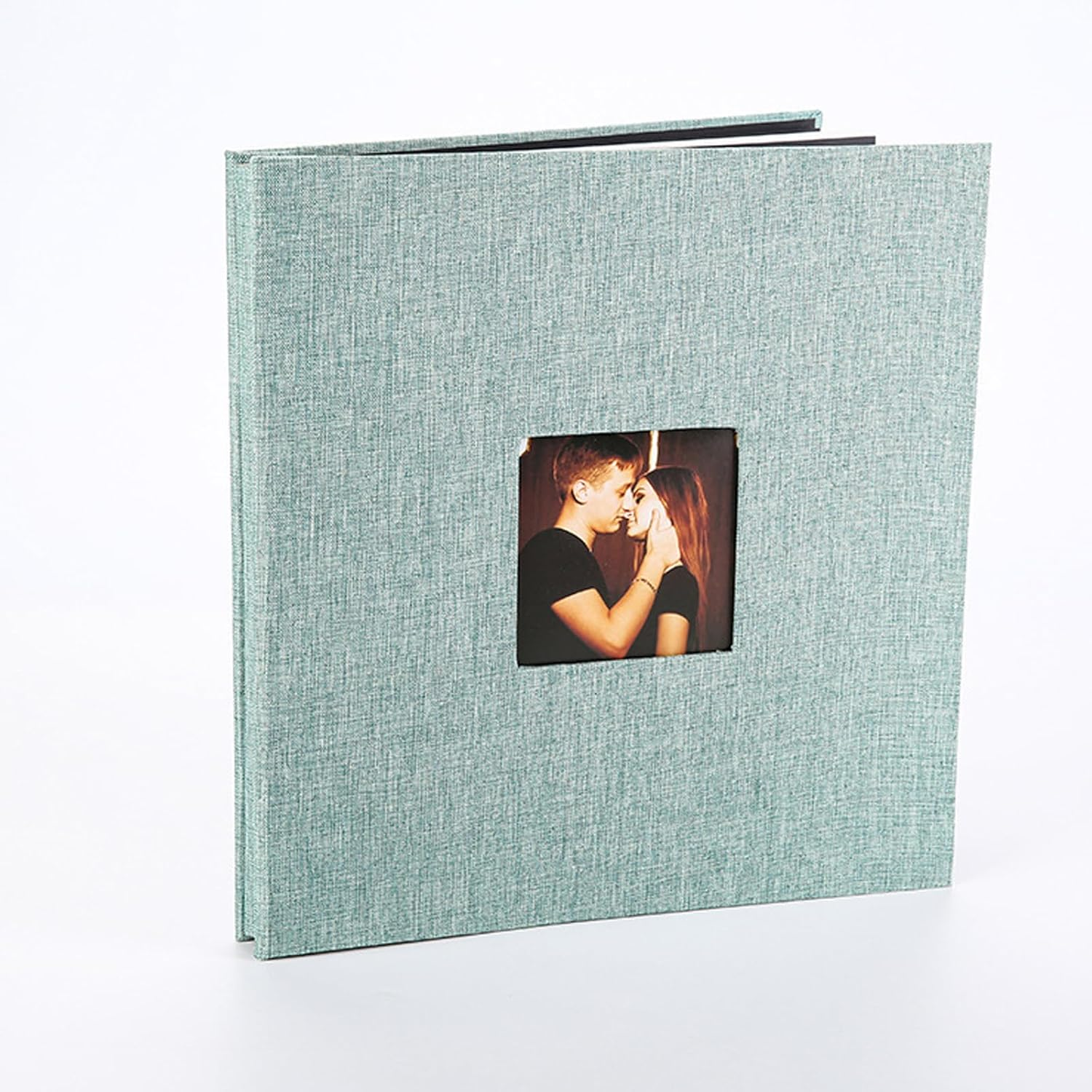 Large Photo Album Self Adhesive for 4X6 5X7 8X10 Pictures 60 Blank Pages,Diy Linen Scrapbook Album with 1 Metallic Pen (Classic, Grey, 11"X10.6" 60Pages) image number 3