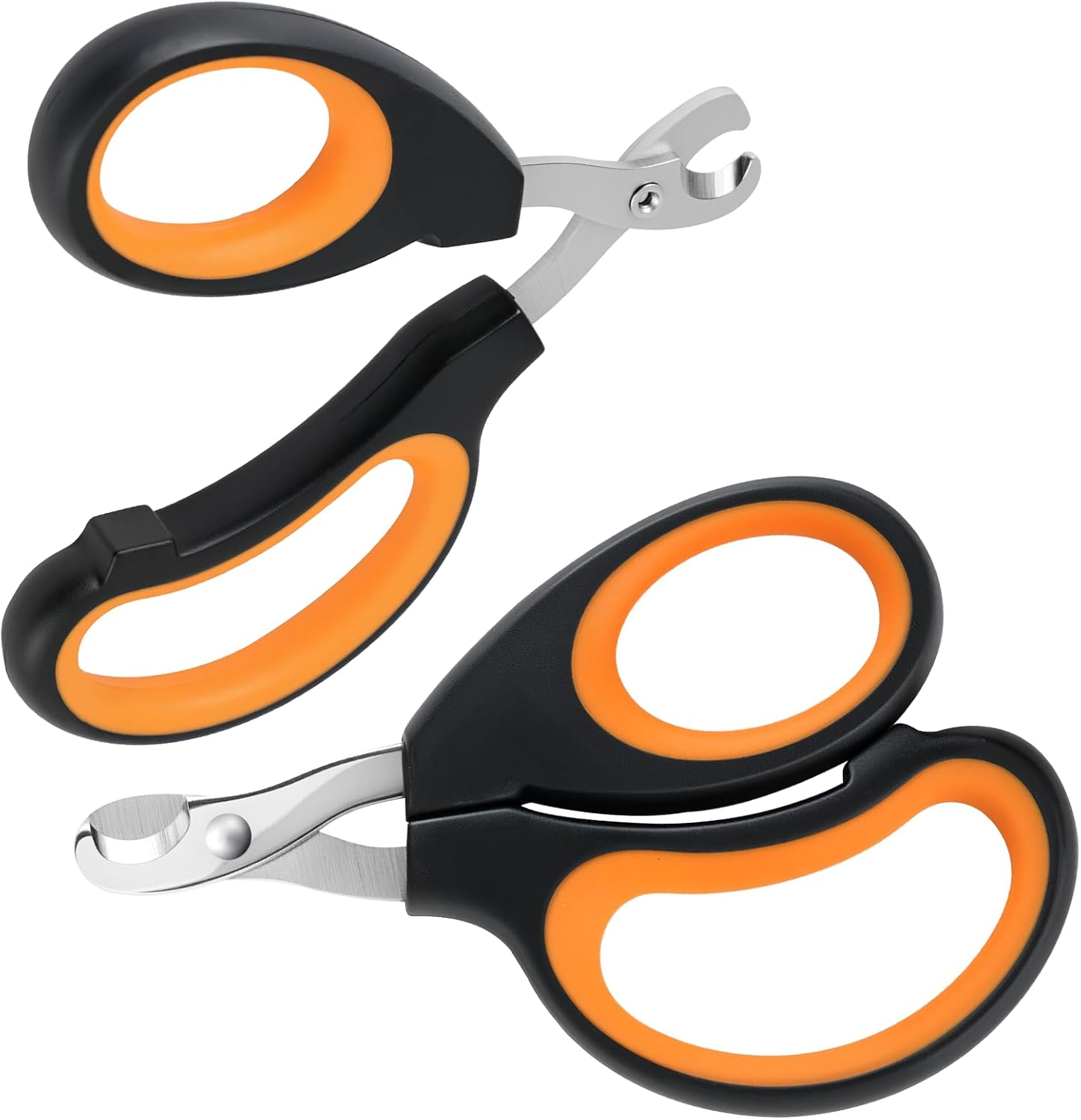 2 Pcs Cat Nail Clipper - Professional Claw Trimmer & Stainless-Steel Trimmers, Safe Painless Cutting Suits All Small Pets Such as Dogs, Cats, Puppies, Kittens, Birds, Hamsters (Orange) image number 3