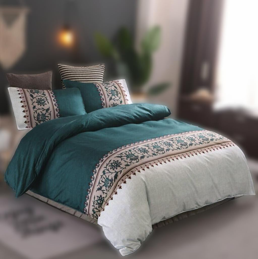 New Soft Doona Duvet Quilt Cover Set - 9 Designs - 6 Sizes - Single/Ks/Double/Queen/King/Super King (9, King Single) image number 4