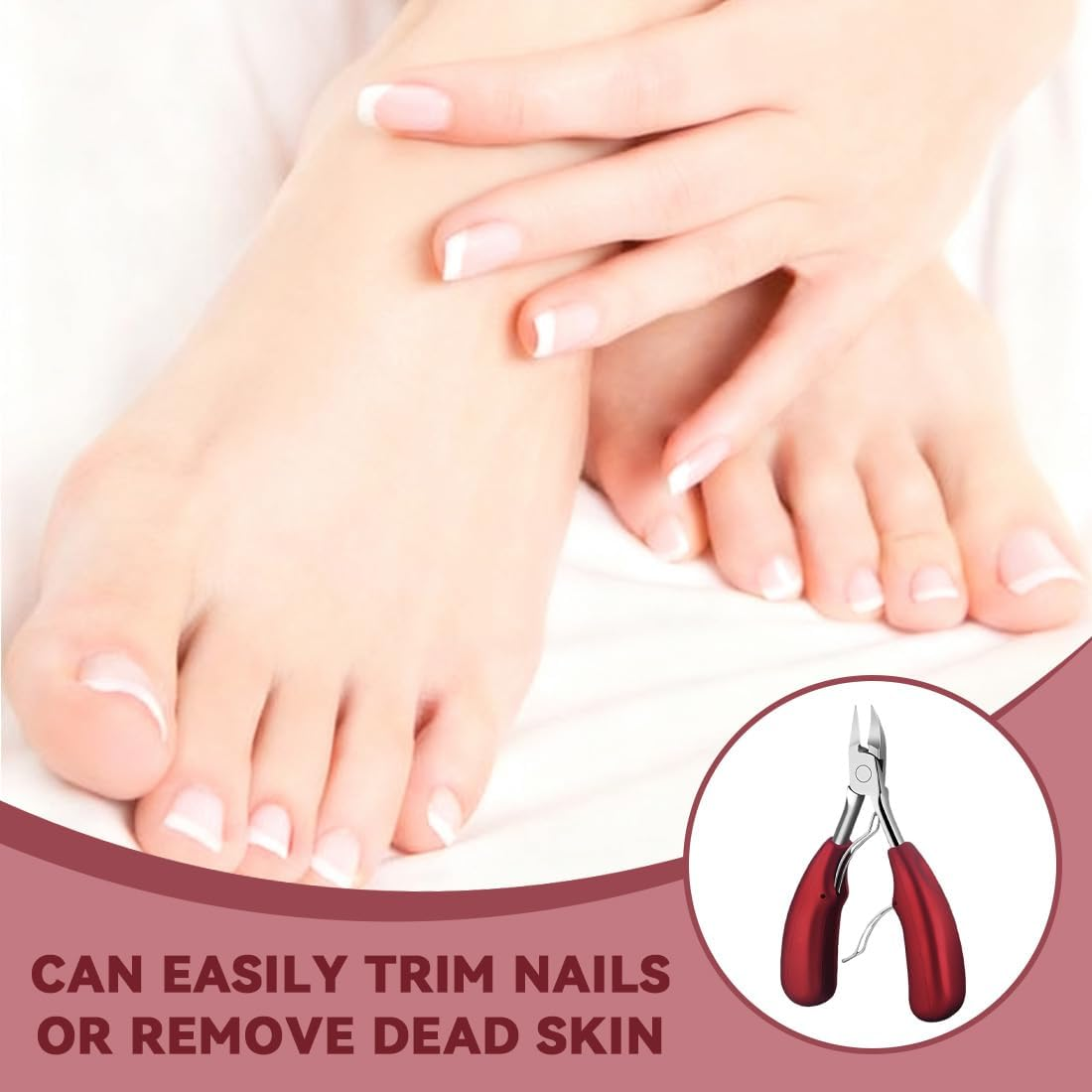 IEBTAWN 1 X Nail Scissors for Deep Ingrown Toenails Made of Stainless Steel for Thick and Fungal Infestation Nail Clippers the Eagle Beak Design Allows Easy, Deep Cutting of Nails image number 4