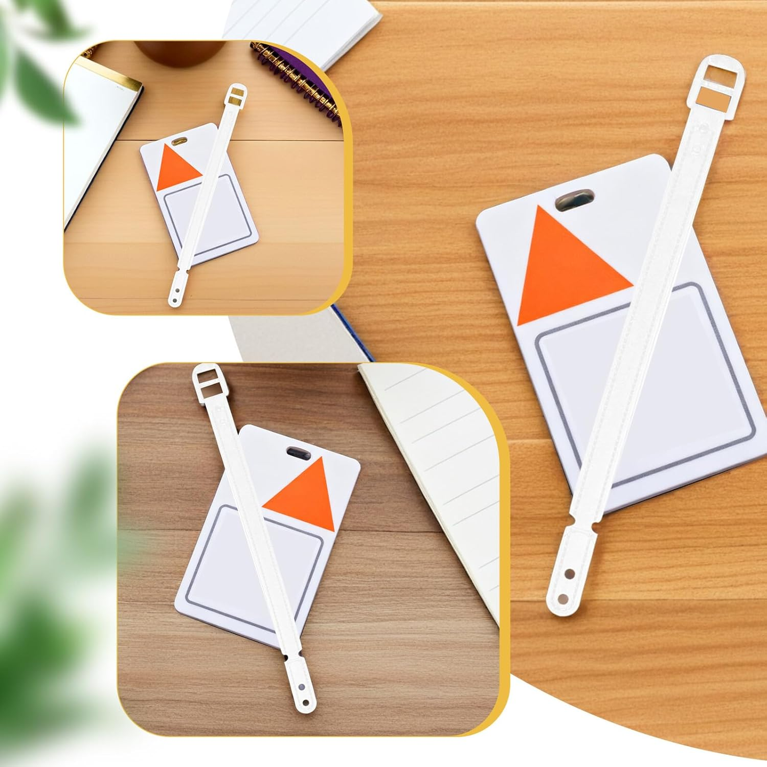 Beaupretty 100Pcs Plastic Luggage Tag Sling Loop Strap for Identification Cards Luggage Tags Holder Travel Suitcase Accessory image number 1