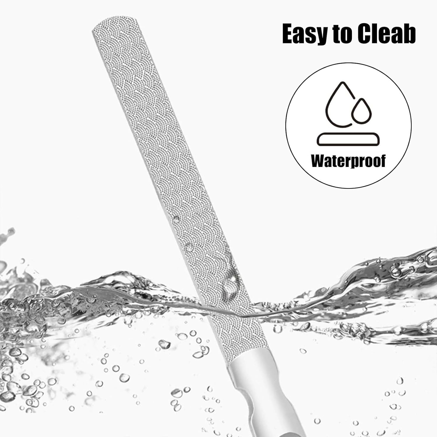 Xolixorium Stainless Steel Nail File with Anti-Slip Handle - Professional Nail Supplies for Men & Women - Double Sided Nail Tools & Accessories with Leather Case image number 5