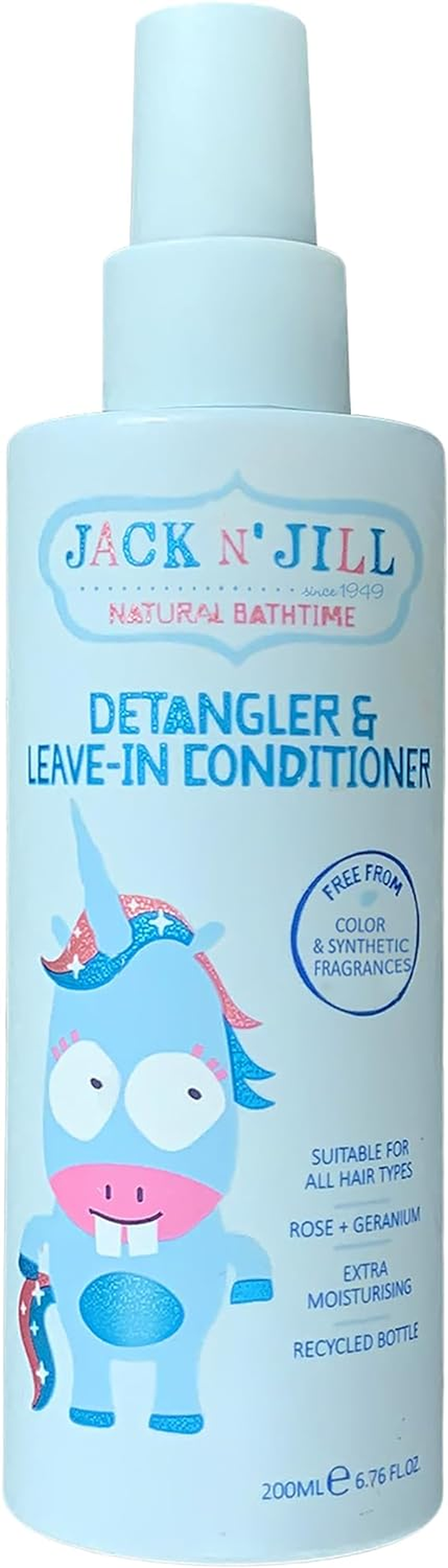 Jack N' Jill Detangler and Leave-In Conditioner Rose and Geranium 200Ml image number 3