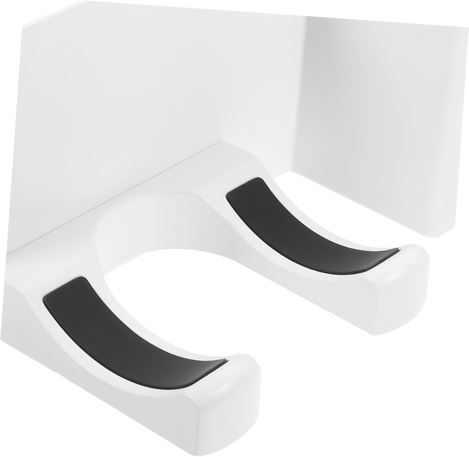 SHOWERORO Hair Dryer Wall Mount Holder with Storage Shelf, Adhesive No-Drill Bathroom Hair Tool Organizer Rack, White Space-Saving Blow Dryer Hook for Home Use image number 4