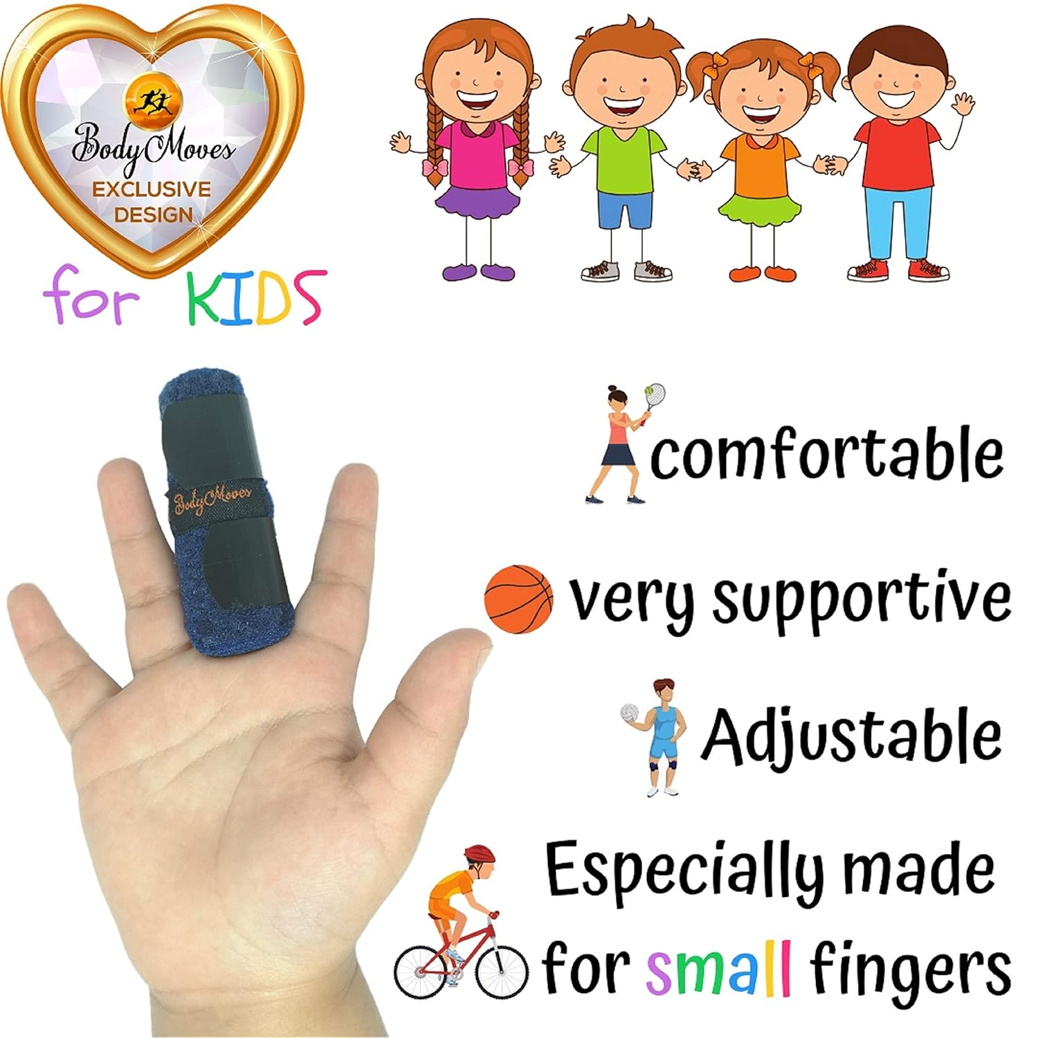 Bodymoves Finger Splints for Teens and Little Pinky Mallet Broken Trigger Finger Post Operative Care (Rosy Red) image number 3