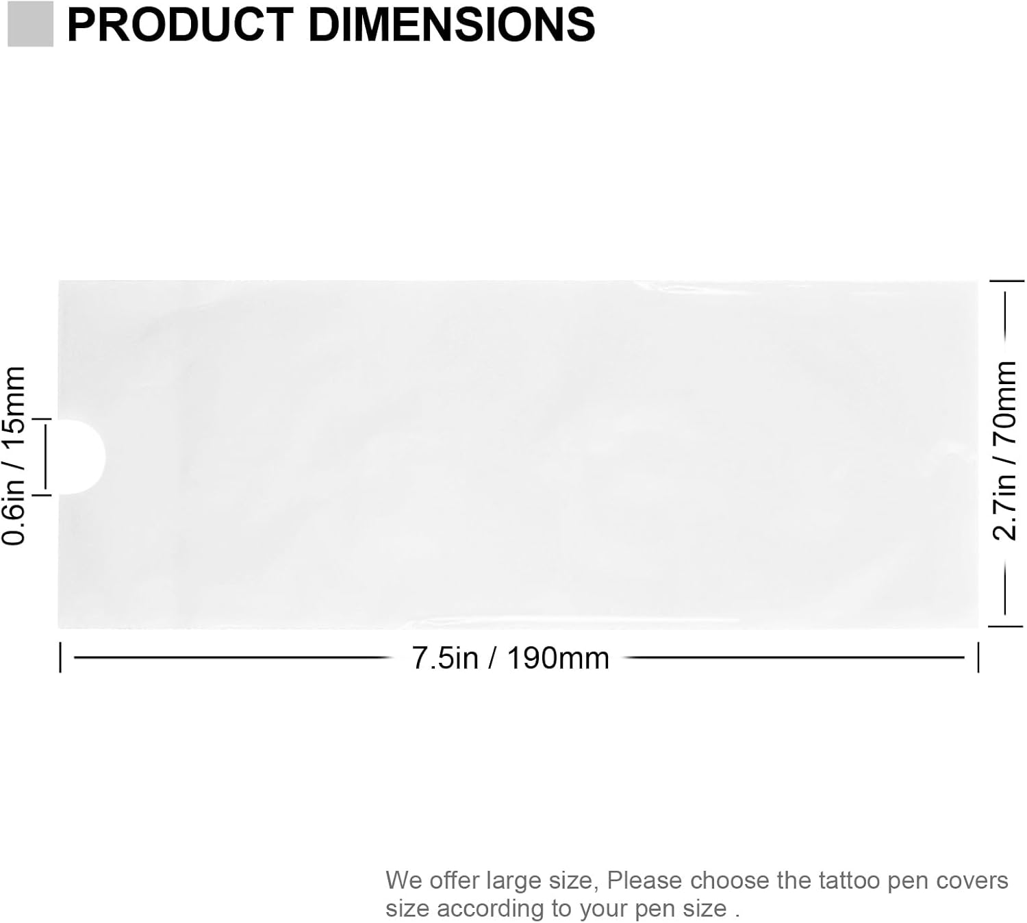 200Pcs Tattoo Machine Covers Clear 7.5X2.7 Inch Tattoo Pen Covers Large Machine Bags Sleeves for Tattoo Machine Accessories, Kits & Supplies - Clear image number 5