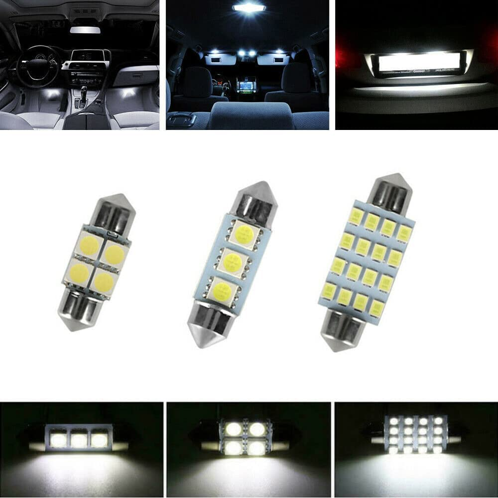 28Pcs for Dome License Plate Lamp Accessories Car Interior LED Light Bulbs Kit image number 1