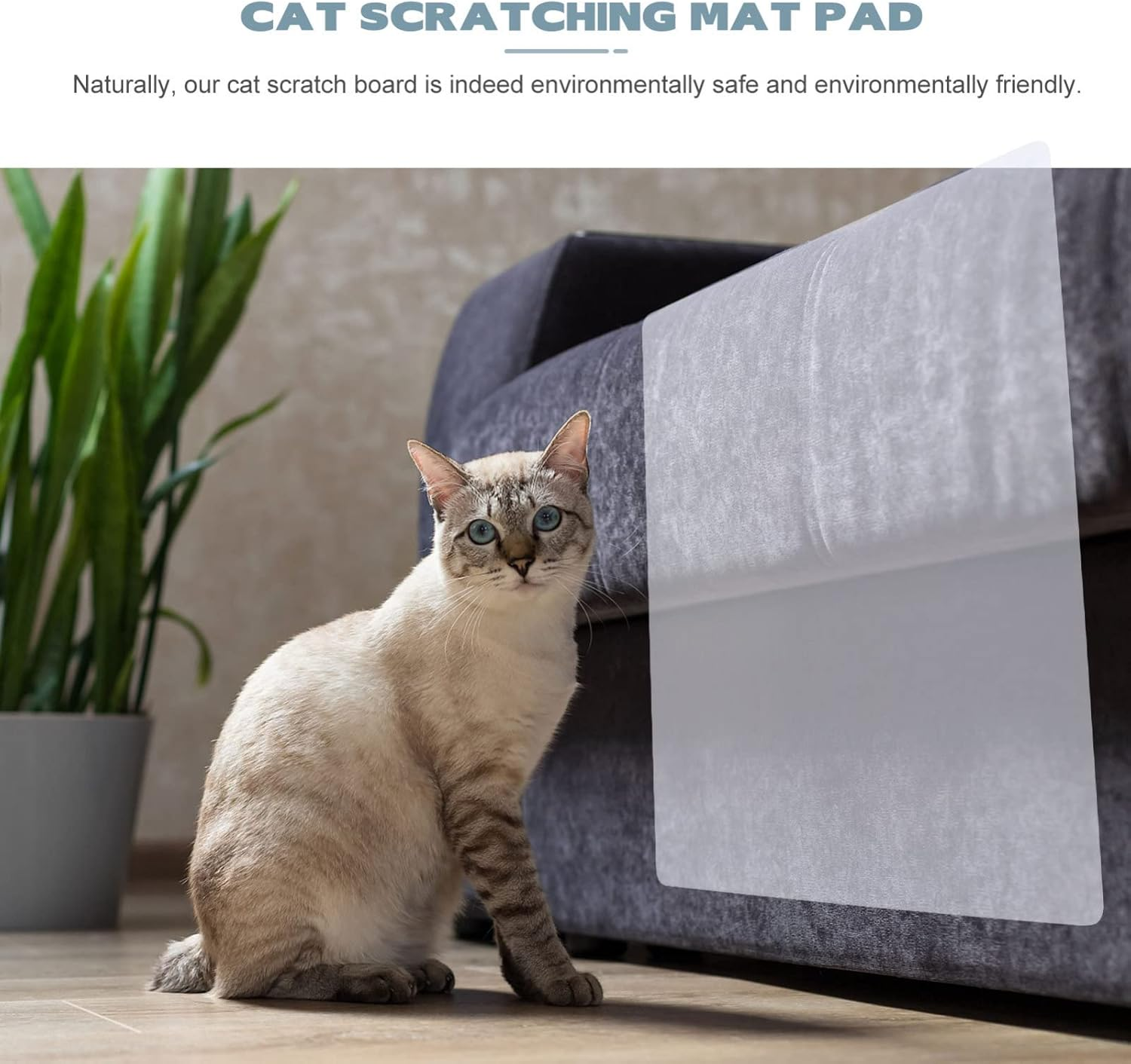 POPETPOP Couch Protectors 4 Sheets Cat Scratch Tape Sheet anti Scratching Sticky Tape Sticky Paws Guards Claw Proof Pads Furniture Protectors for Cat Transparent Clear 15X40X0.1CM Carpet Protector image number 5