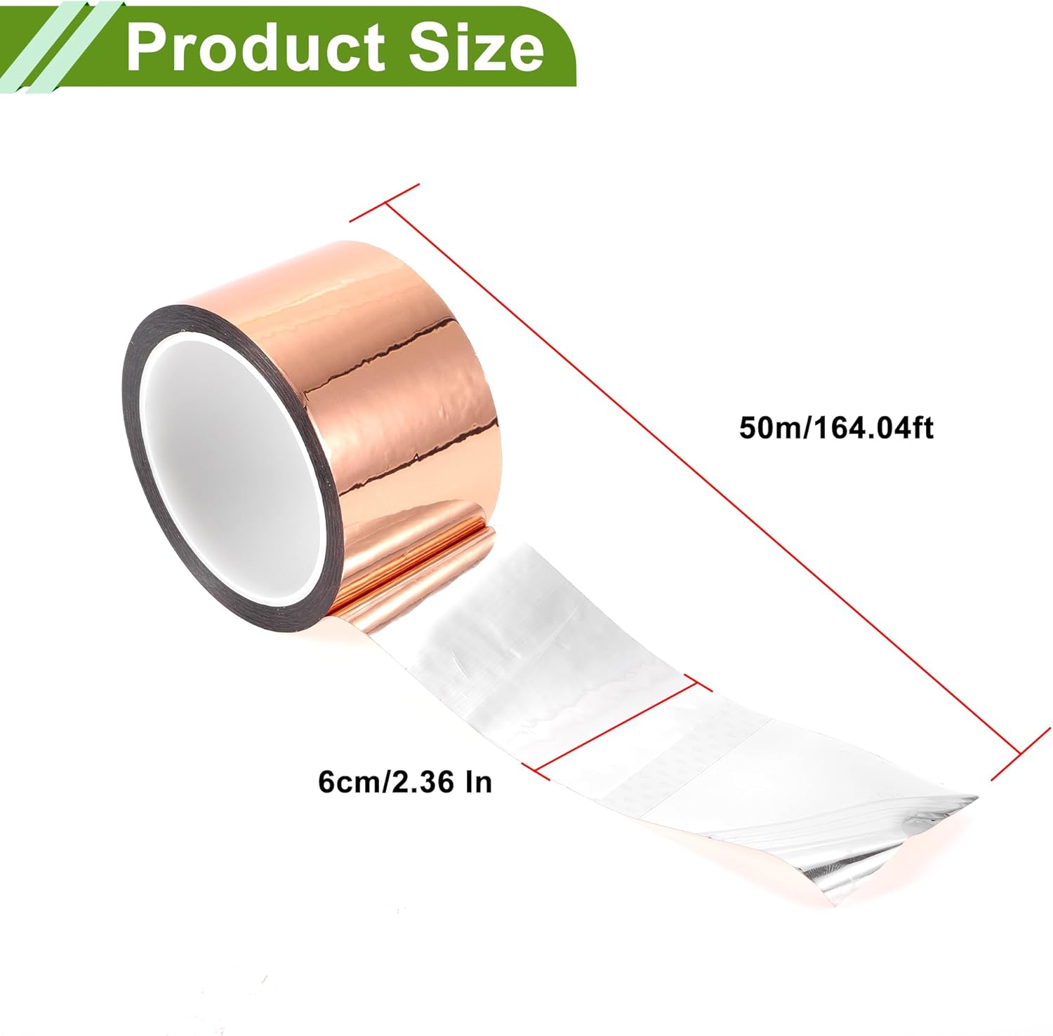 X AUTOHAUX Universal 164.04Ft X 2.36" Air-Release Adhesive Pinstripe Tape Reflective Automotive Pinstriping Tape BOPP Champagne Gold image number 4