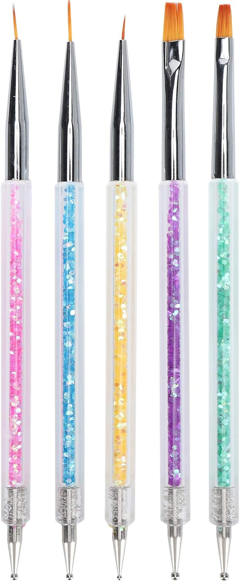 Nail Art Brush, Nail Painting Dotting Pen 5Pcs for Dotting for Nail Art for Liner for Painting image number 4