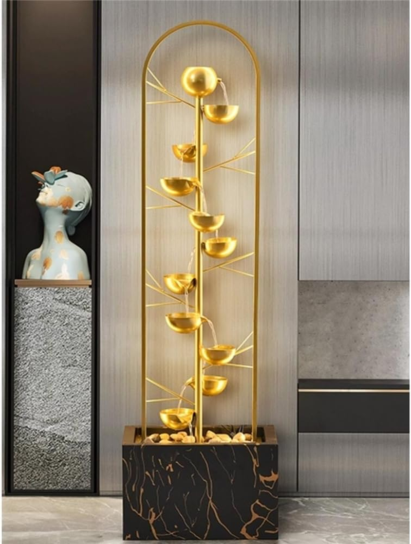 Outdoor Fountain Living Room Entrance, Housewarming, Wealth Attraction, Opening Ceremony Gift Decoration Modern Light Luxury Flowing Fountain image number 4