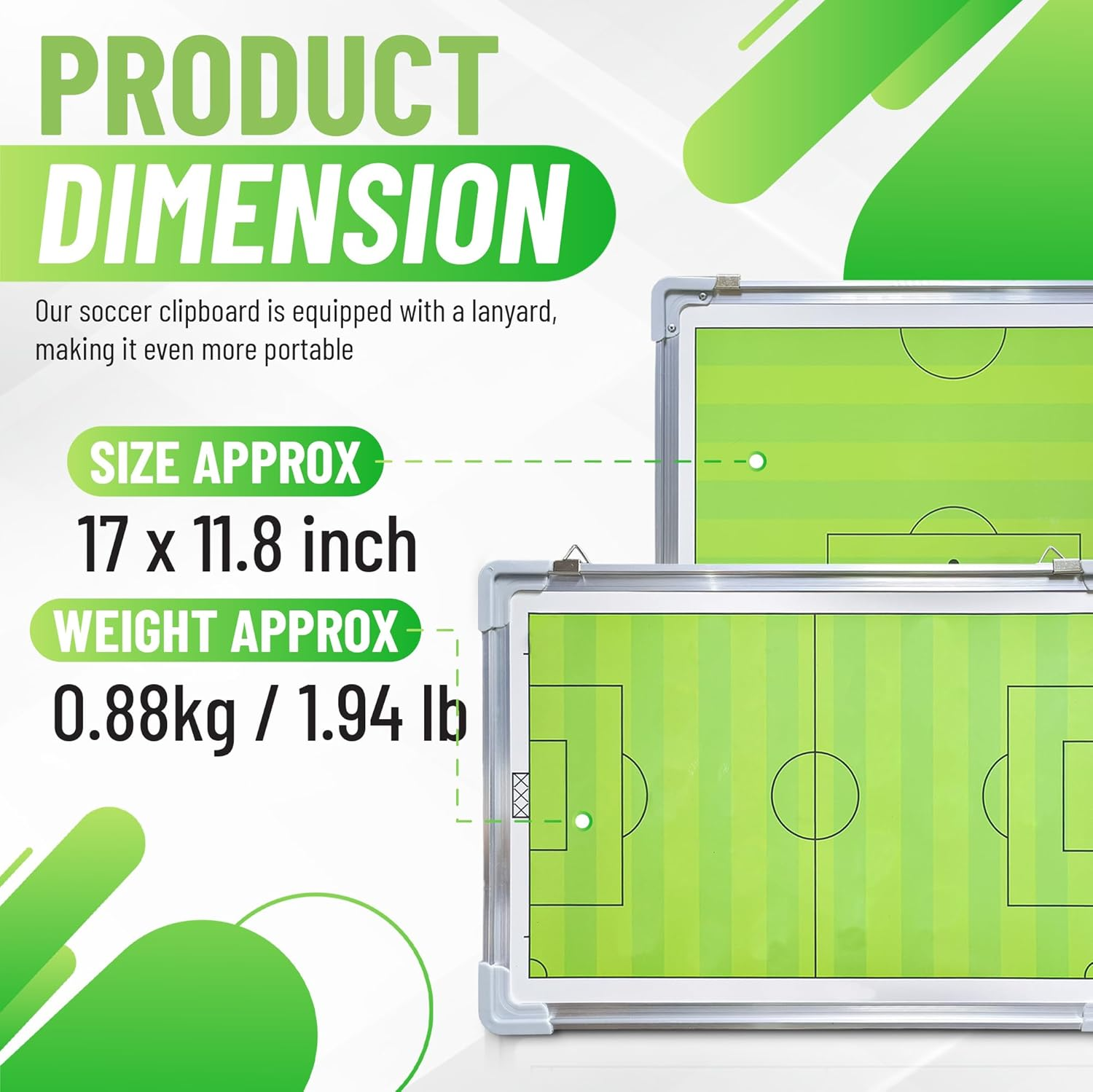 ZPU Soccer Coaching Board, Magnetic Soccer Board for Coaches with Dry Erase, Marker Pen, Magnets and Storage Bag, for Teaching and Game Plan image number 5
