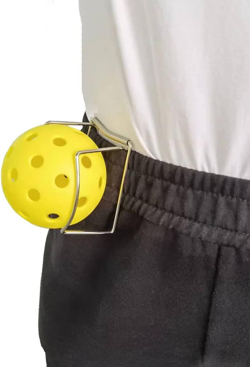 Gloperti Pickleball Tennis Ball Holder-Waist Clip Hold Ball for Trainings Suitable Size Silver Colour Pack of One image number 1