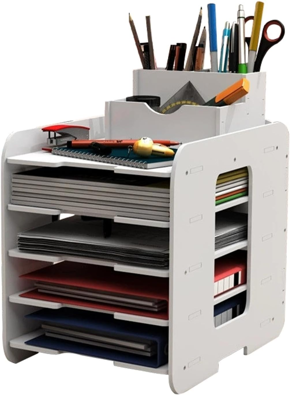 Walopola Desk Letter Tray,Strong Load Bearing Document Tray | Classroom Organization Accessories, Teacher Desktop Document Storage for Home School Studio image number 3