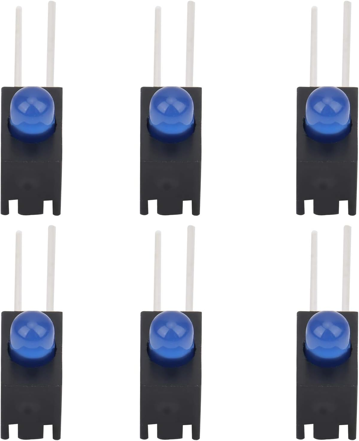 Mingzhe LED Lampshade Holder 3Mm 90 Degree Bend Light Industrial Control Components Applicable PC Board (Blue Light) - Blue Light image number 4