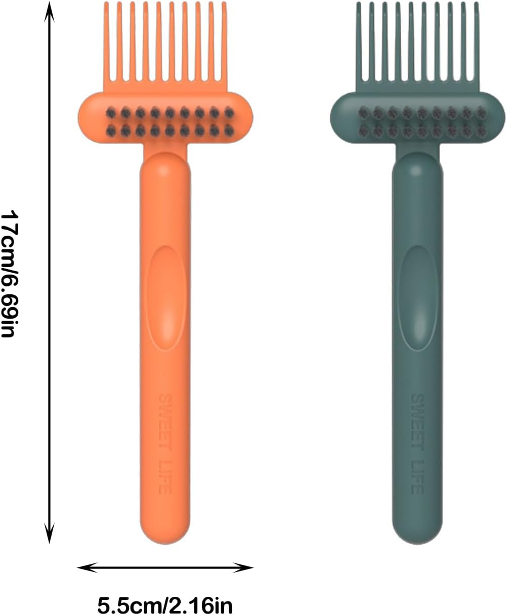 Pack of 2 Hair Brush Rake, Comb Cleaner Brush, 2-In-1 Cleaning Tool Comb Cleaner Brush, Comb Cleaning Brush, 2-In-1 Hair Brush Cleaning Tool, Hair Brush Cleaner Tool image number 6