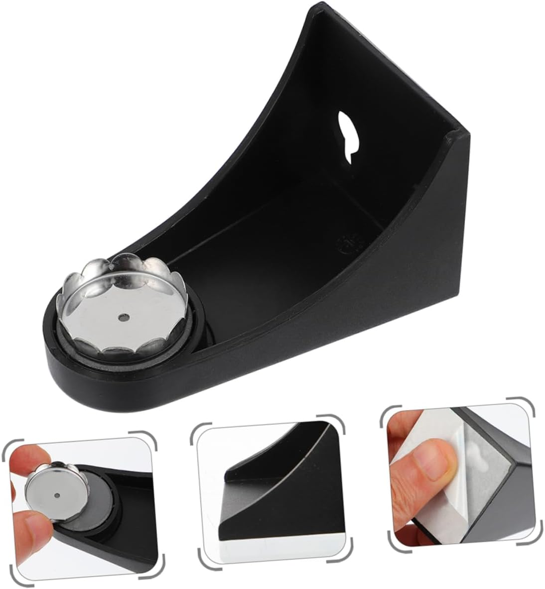 Didiseaon 2Pcs Magnetic Soap Rack Black Practical Soap Racks Creative Holders Shower Holder Wall Hanging image number 1