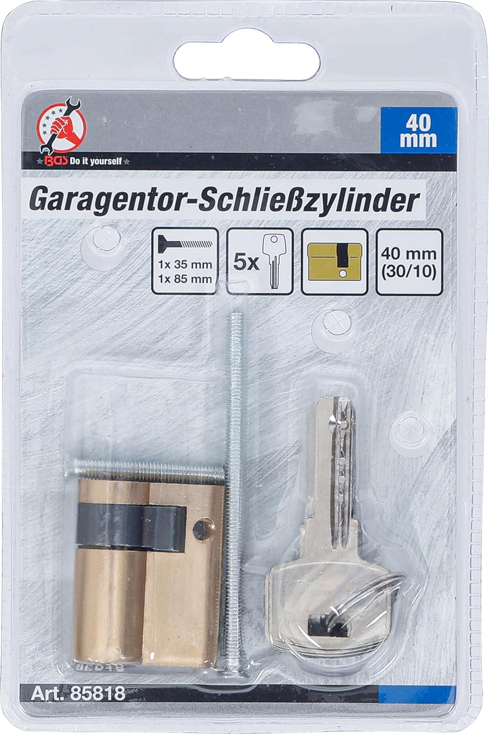 Kraftmann 85818 | Garage Door Closing Cylinders | 40 Mm image number 2