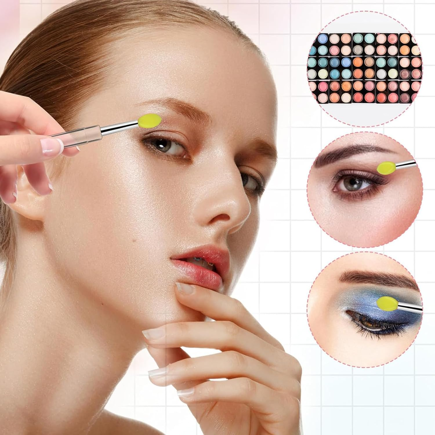 Kzvsiy 12 PCS Silicone Lip Brushes with Dustproof Covers, Reusable Lip Applicators for Lipstick, Lip Balm, Eyeshadow, Lip Cream & Lip Mask, Makeup Tools with Caps (Multicolor) image number 1