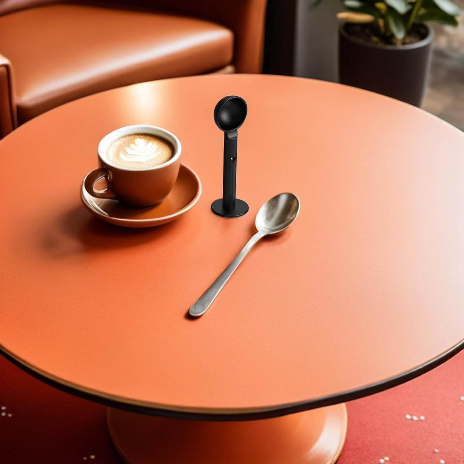 JECOMPRIS 2-In-1 Black Coffee Measuring Spoon and Powder Press Tamper Espresso Scoop Accessory for Home Kitchen and Coffee Shops Grounds Tamping Tool image number 4