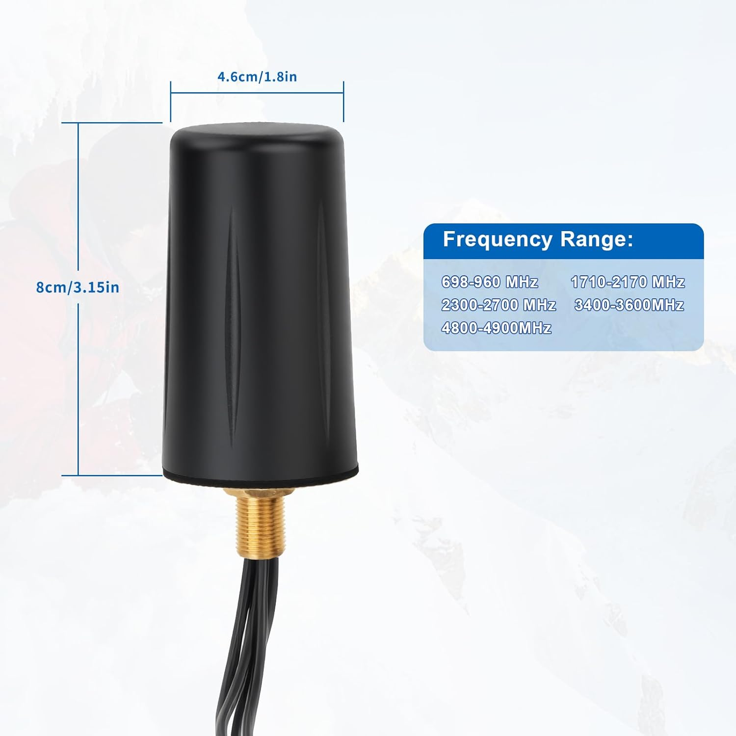 Bingfu 5G 4G LTE Antenna 4 SMA Connectors Outdoor MIMO Omni-Directional Antenna with 3M Cable, Waterproof Wall Mount for Cellular Router Mobile Hotspot Gateway Modem Iot Devices image number 6