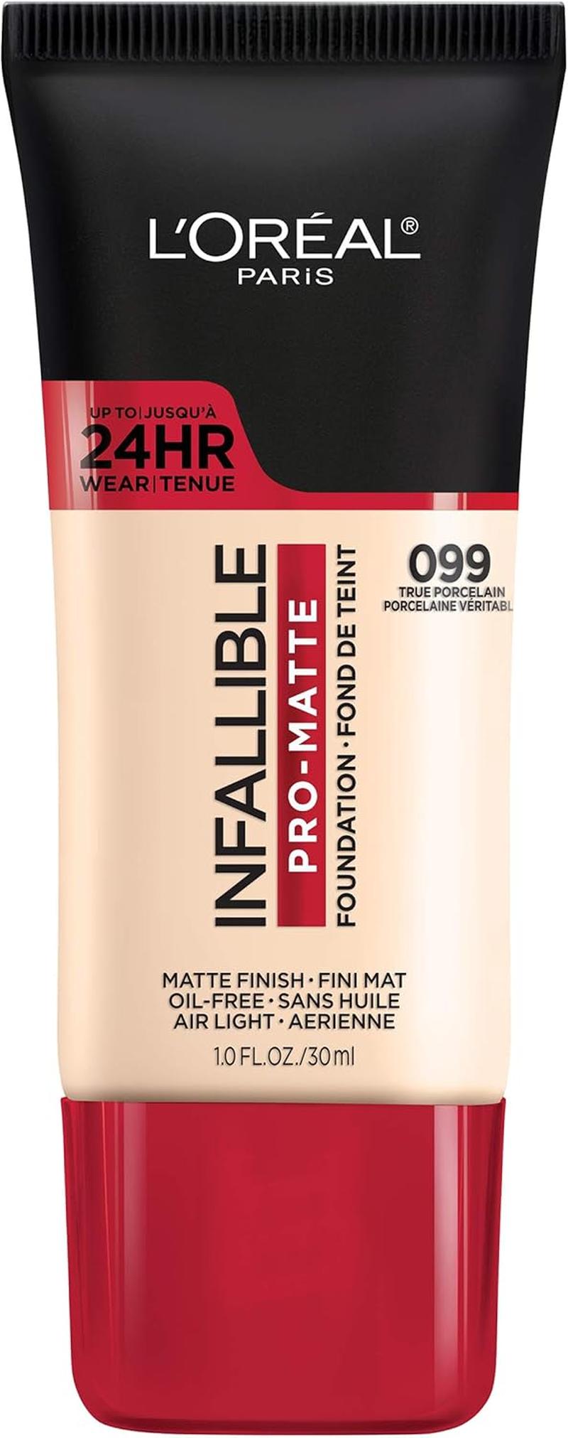 L'Oreal Paris Cosmetics Makeup Infallible Pro-Matte Liquid Longwear Foundation, True Porcelain, 1 Fl Oz. - 110 Cr&egrave;me Caf&eacute; image number 5