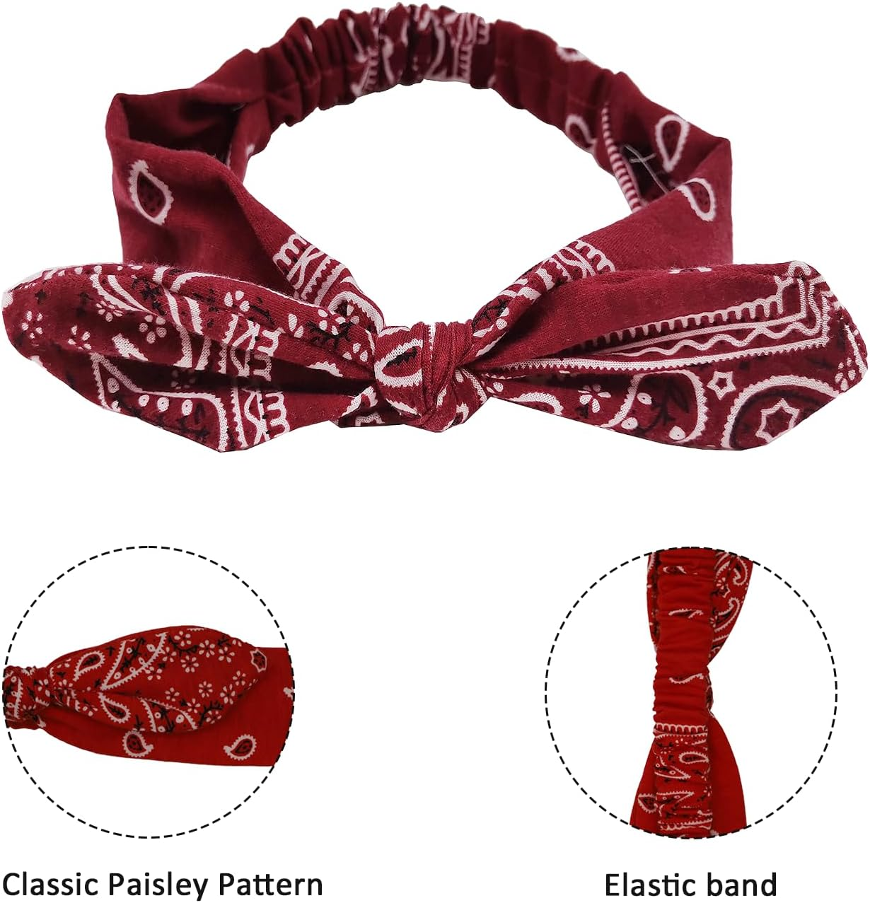 ALLY-MAGIC E21-YGDJFD Women'S Stretchy Headband, Headbands, Women'S Headscarf, Pack of 2 Boho Headband Print Hair Accessories for Outfit Accessories