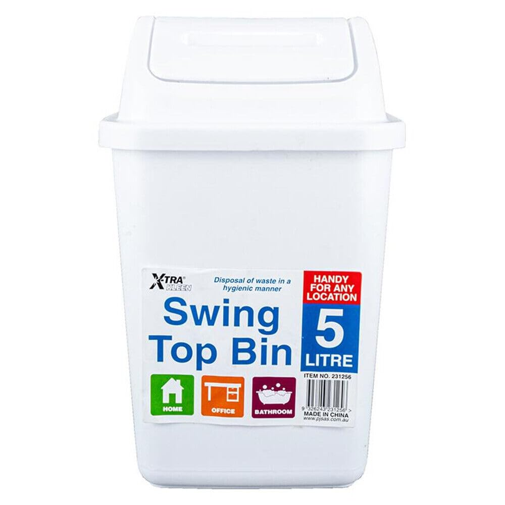 Leona Co 5L Swing Lid Waste Bin &ndash; Stylish and Convenient Trash Can for Home, Office, or Table Use image number 3