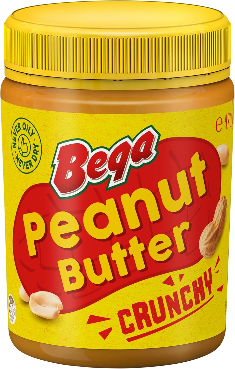 Bega Crunchy Peanut Butter, 470G image number 5