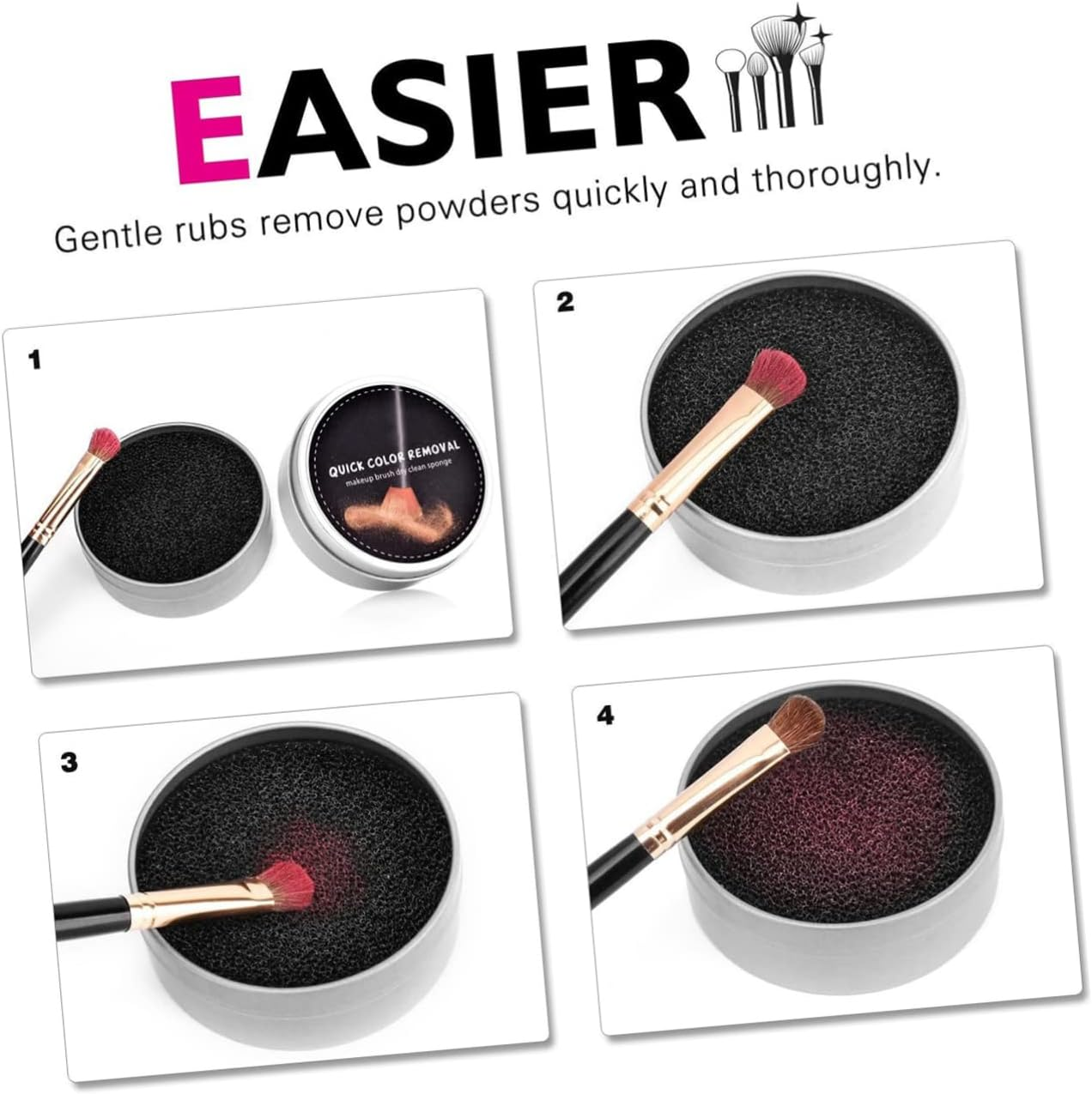 GLEAVI Set De Maquillaje 1 Set Makeup Sponge Tools Face Sponge for Makeup Colour Brush Cleaner Makeup Brush Cleaner Makeup Powder Activated Carbon Sponge to Color Makeup Set