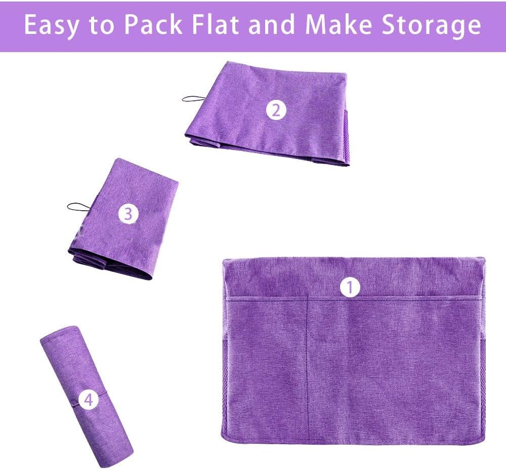 Buziba Sewing Machine Cover Protective Quilted Dust Cover with Storage Pockets Compatible with Most Standard Singer & Brother Machines and Accessories(Purple) image number 2