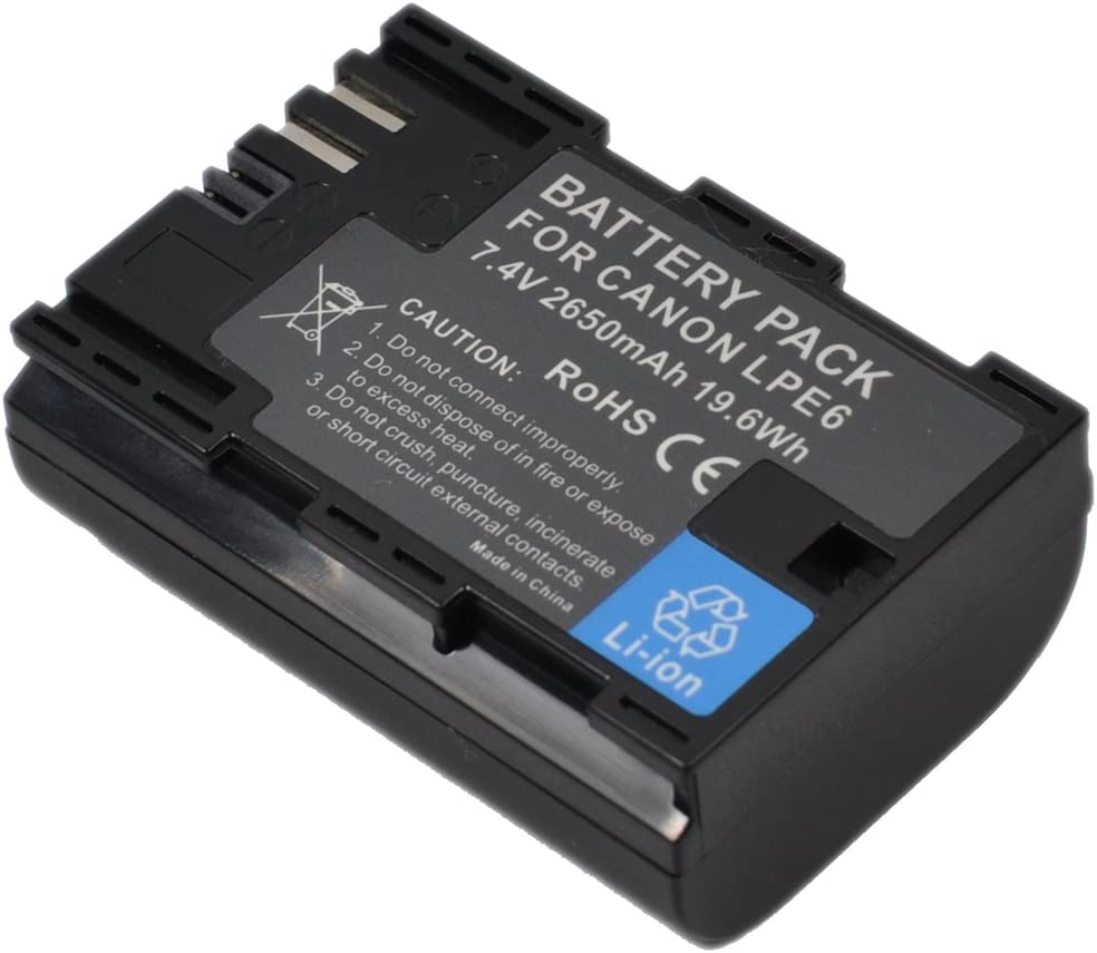 BTBAI 2X LP-E6 E6N Battery for LPE6 LPE6N EOS 5D Mark 2 3 4 5D Mark II III IV 6D Mark II 6D Mark 2 5Ds R 5Ds 60D 60Da 6D 70D 7D Mark 2 7D Mark II 80D XC10 XC15 Digital Camera Battery U1A image number 5