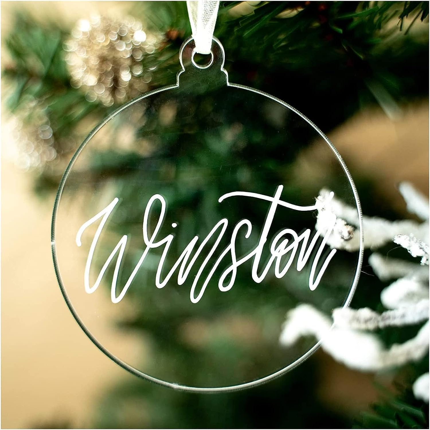 UNIQOOO 20 Pack 3.5" Clear Acrylic Dog Bone Ornament, 4Mm Extra Thick, DIY Blank Pet Ornament, Key Chain, Gift Wrapping, Stocking Name Tag, Holiday for Pet Lovers, Dog Gift