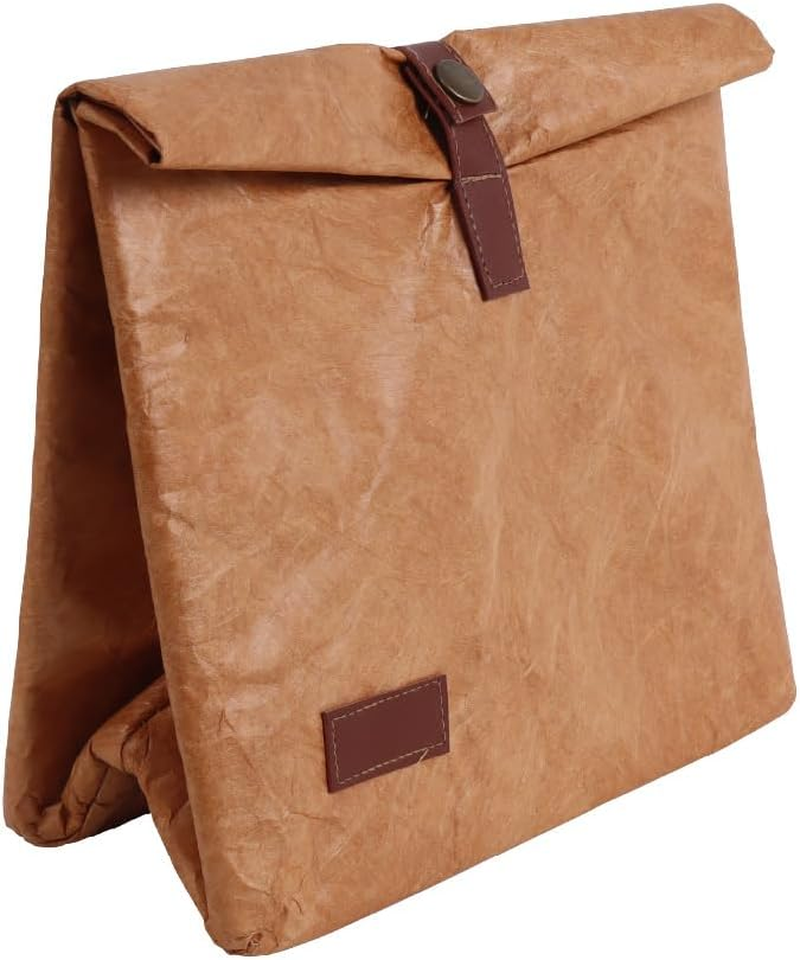 Eco Basics Paper Lunch Bag - Tear-Proof, Leak-Proof, Insulated, Eco-Friendly, Waterproof Design, Sustainable Alternative for Lunches On-The-Go, 24 X 13 X 27Cm image number 6